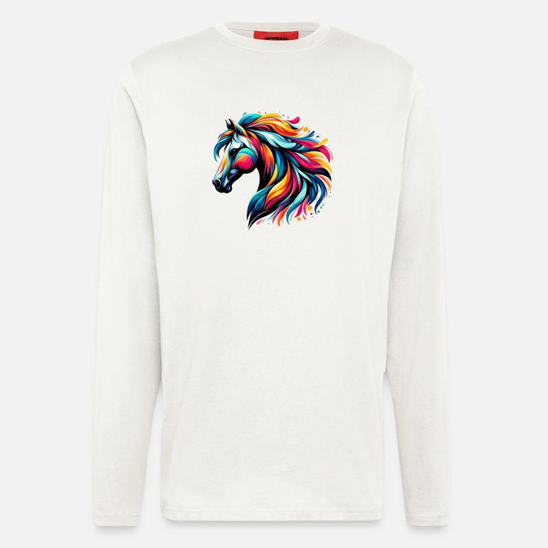 Pferd - Langarmshirt - made by SPREAD  - OFF WHITE