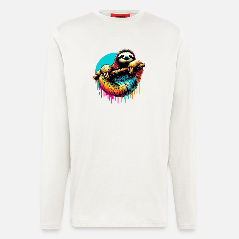 Faultier - Langarmshirt - made by SPREAD - OFF WHITE