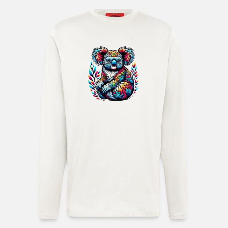 Koala - Manches longues bio décontracté fabriqué en UE - OFF WHITE