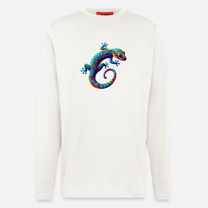 Gecko - Manches longues bio décontracté fabriqué en UE - OFF WHITE