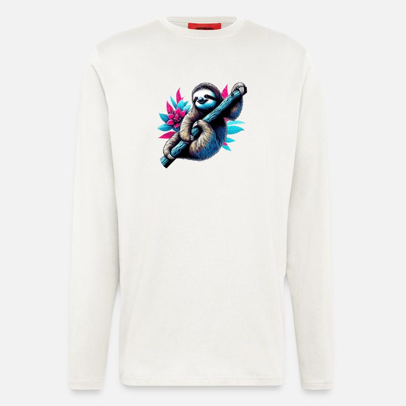Faultier - Langarmshirt - made by SPREAD  - OFF WHITE