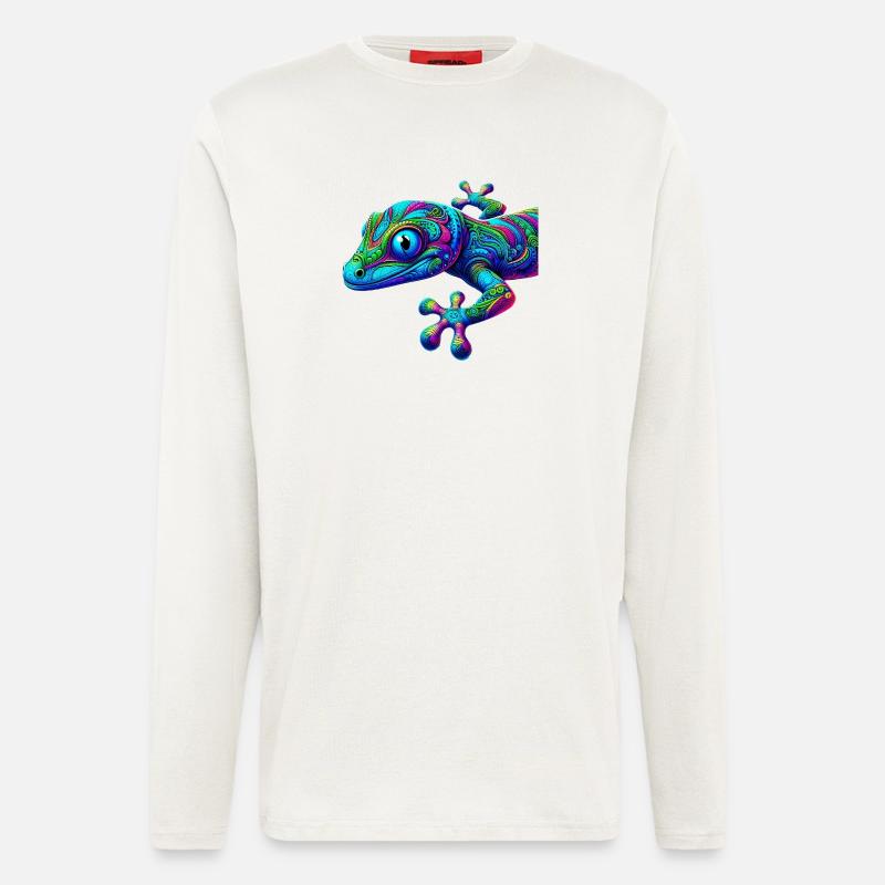 Gecko - Manches longues bio décontracté fabriqué en UE - OFF WHITE
