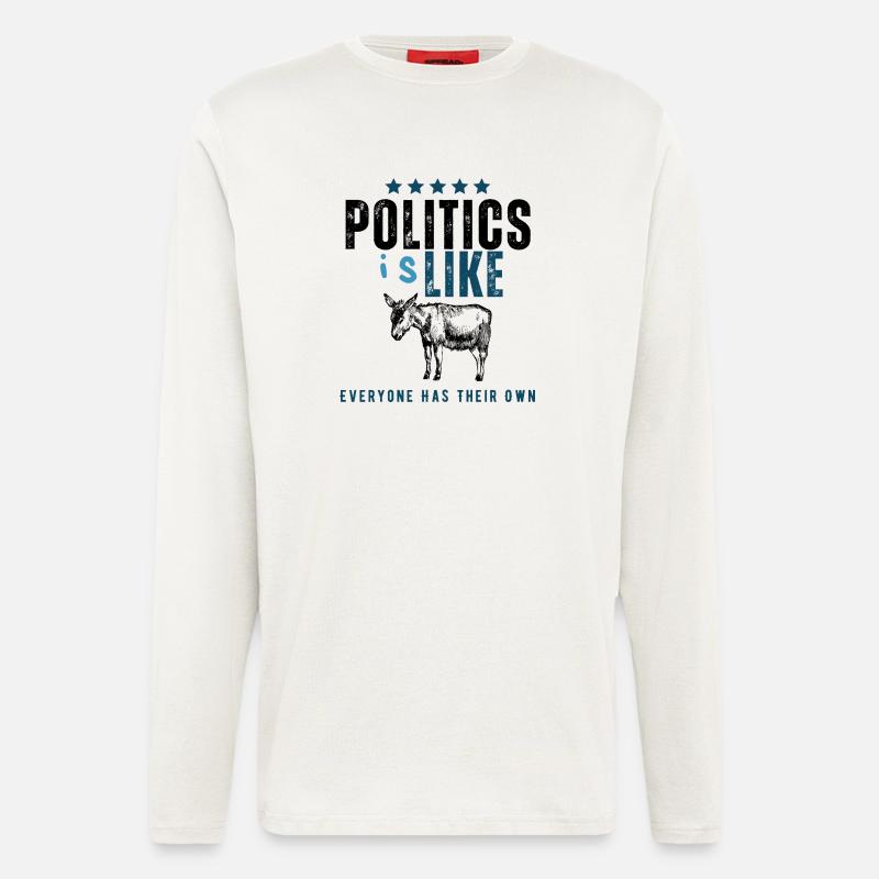 IsLike Distressed Logo Typografie - Langarmshirt - made by SPREAD  - OFF WHITE