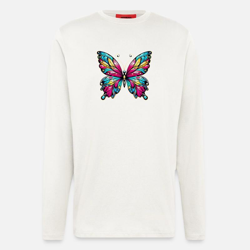 Schmetterling - Langarmshirt - made by SPREAD - OFF WHITE