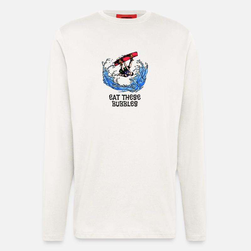 Surfing Kitesurfer Statement Wakeboard Surfboard - Longsleeve - made by SPREAD  - OFF WHITE