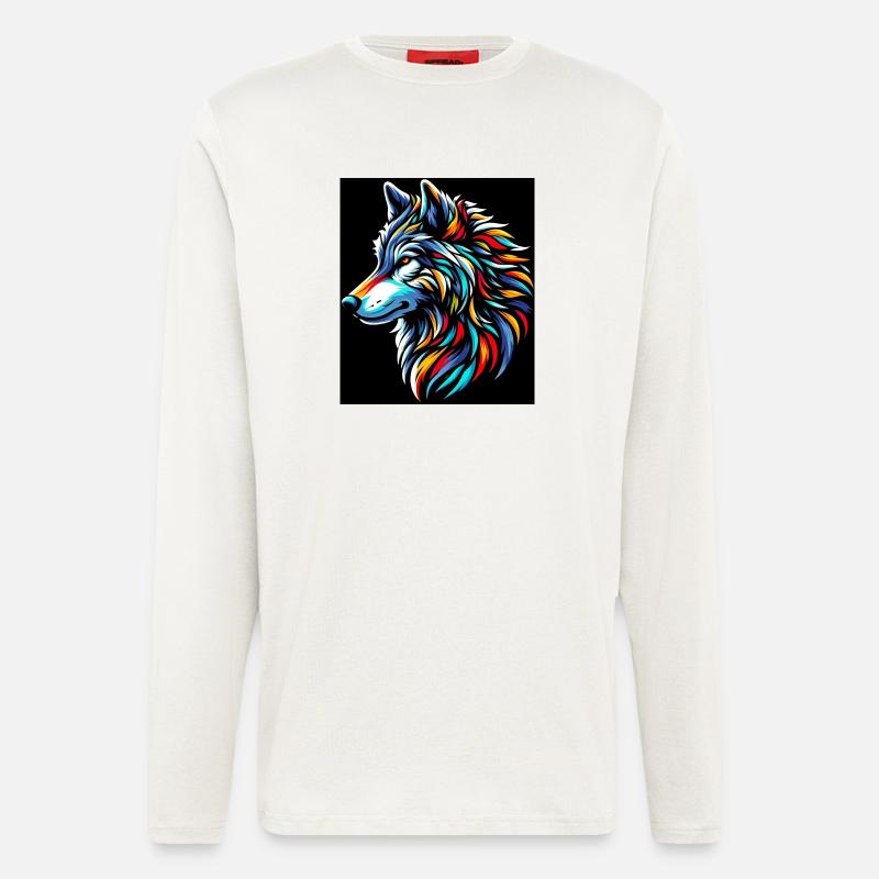 Wolf - Langarmshirt - made by SPREAD  - OFF WHITE