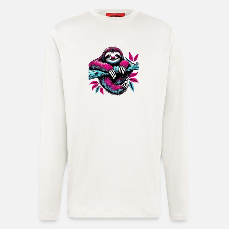 Faultier - Langarmshirt - made by SPREAD  - OFF WHITE