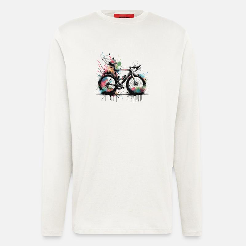 Bicycle Spray Paints Splash - Longsleeve - made by SPREAD  - OFF WHITE