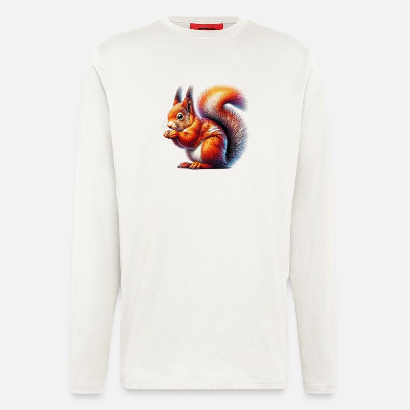 Eichhörnchen - Langarmshirt - made by SPREAD  - OFF WHITE