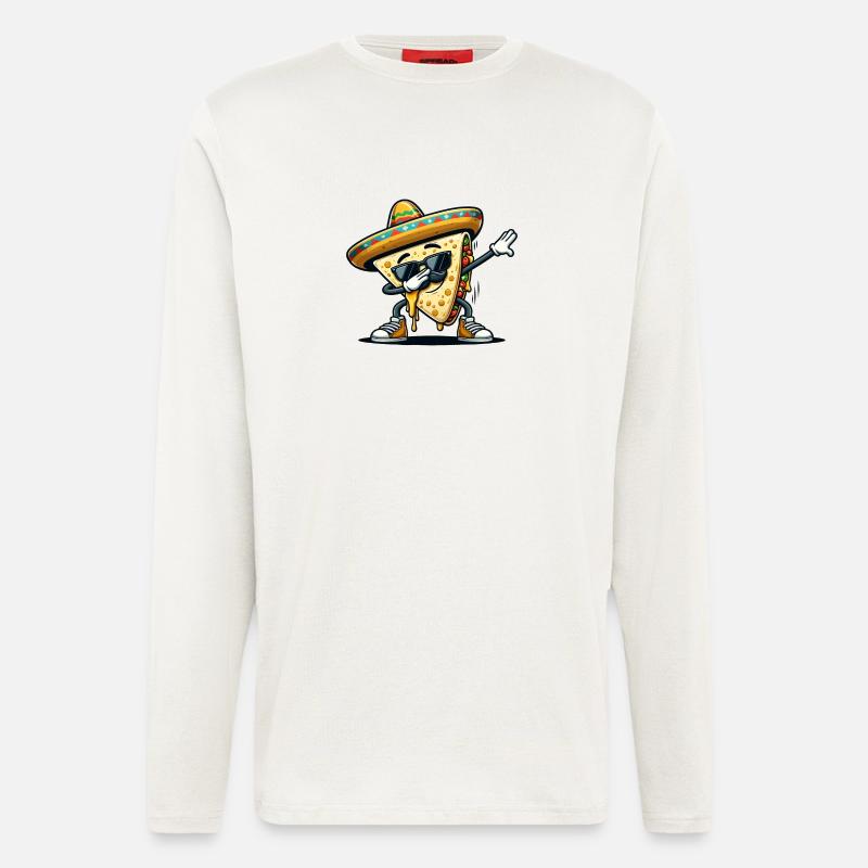 Quesadillas Essen Dabbing Mexiko - Langarmshirt - made by SPREAD  - OFF WHITE