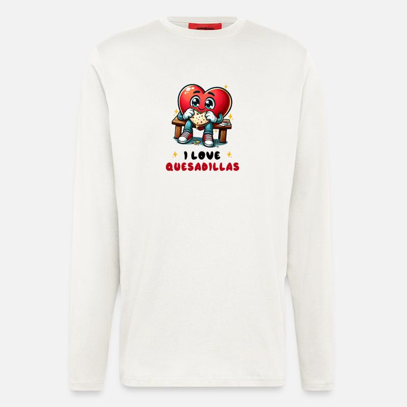 Ich liebe Quesadillas Mexiko - Langarmshirt - made by SPREAD  - OFF WHITE