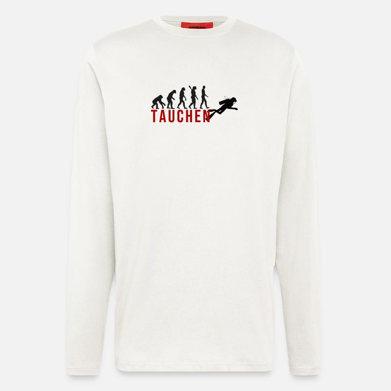 Ecolution Tauchen - Langarmshirt - made by SPREAD  - OFF WHITE