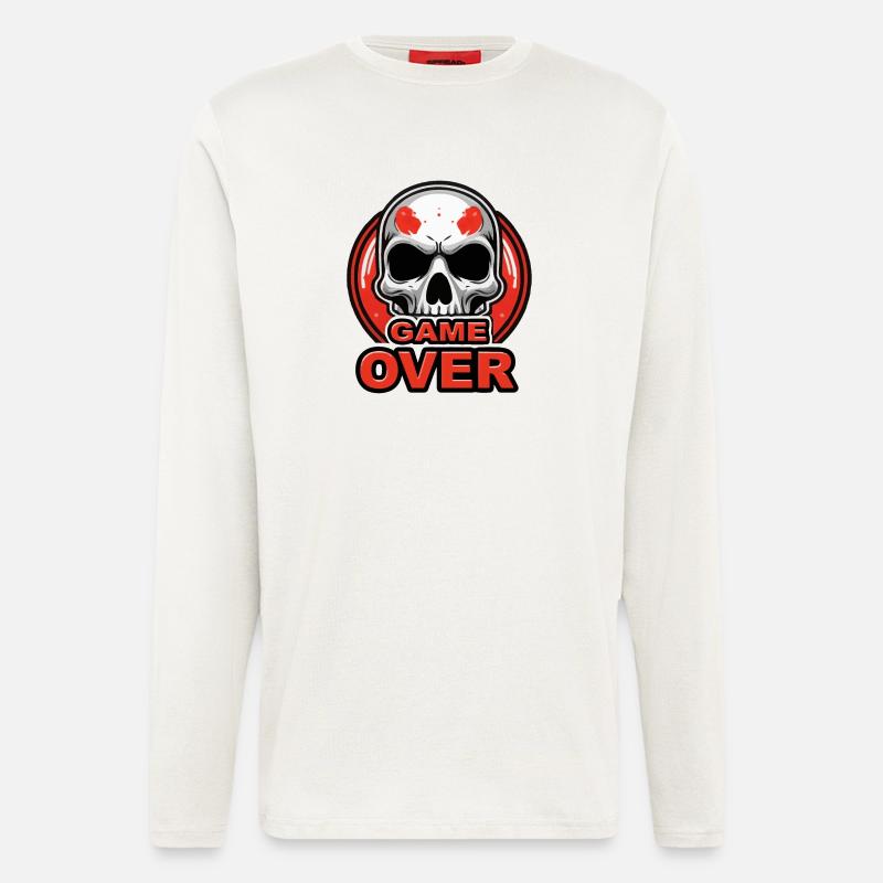 Skull Game Over Red Crest - Longsleeve - made by SPREAD  - OFF WHITE