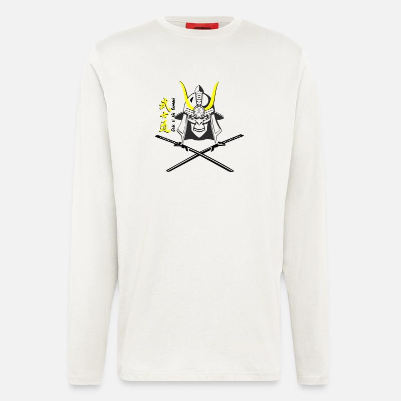 Samuraihelm Kabuto 5 - Langarmshirt - made by SPREAD  - OFF WHITE