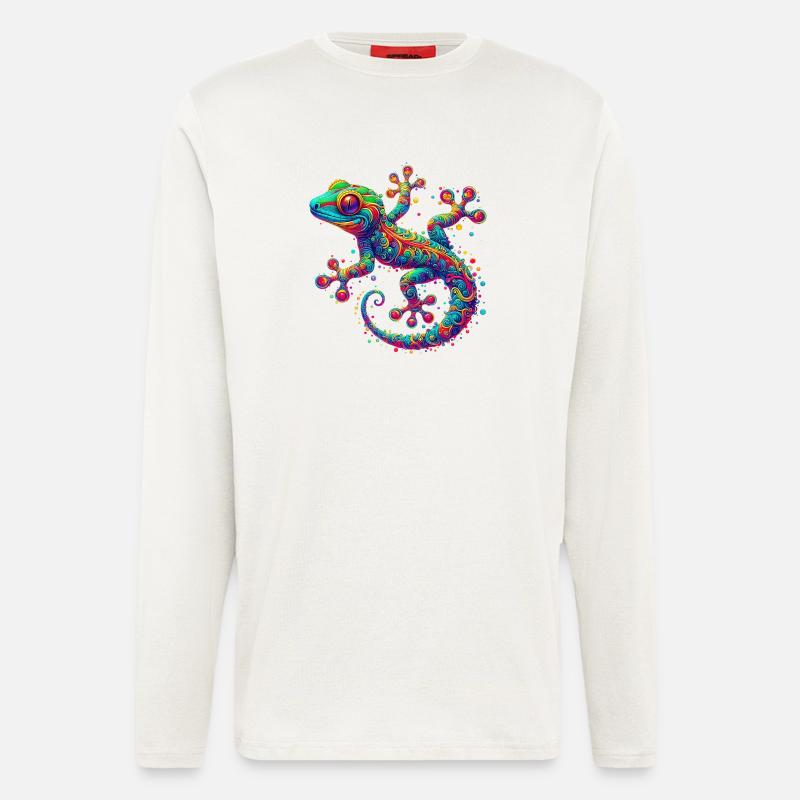 Gecko - Manches longues bio décontracté fabriqué en UE - OFF WHITE