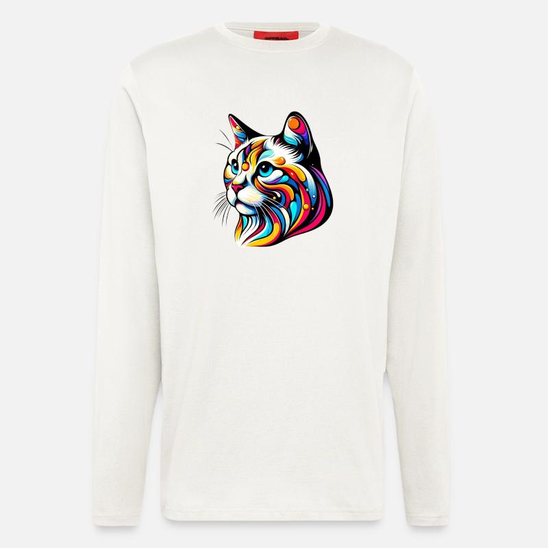 Katze - Langarmshirt - made by SPREAD  - OFF WHITE