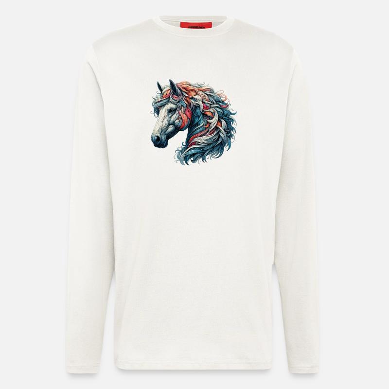 Horse - Longsleeve - made by SPREAD  - OFF WHITE