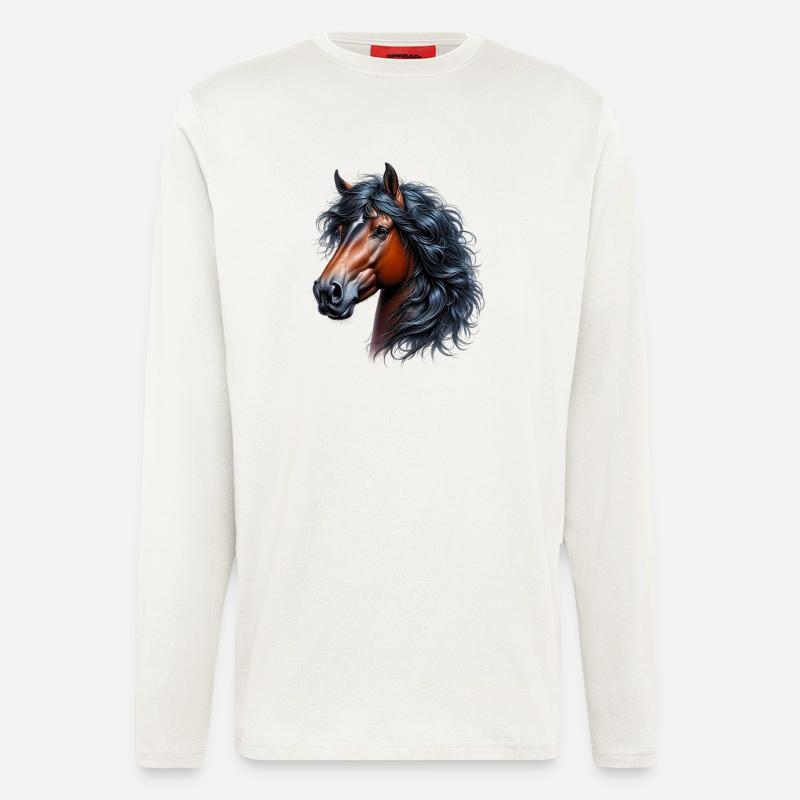 Pferd - Langarmshirt - made by SPREAD - OFF WHITE
