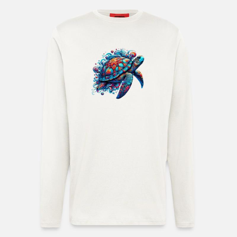 Schildkröte - Langarmshirt - made by SPREAD  - OFF WHITE