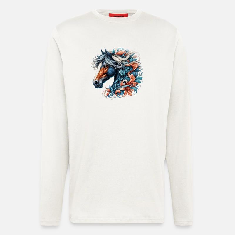 Pferd - Langarmshirt - made by SPREAD  - OFF WHITE