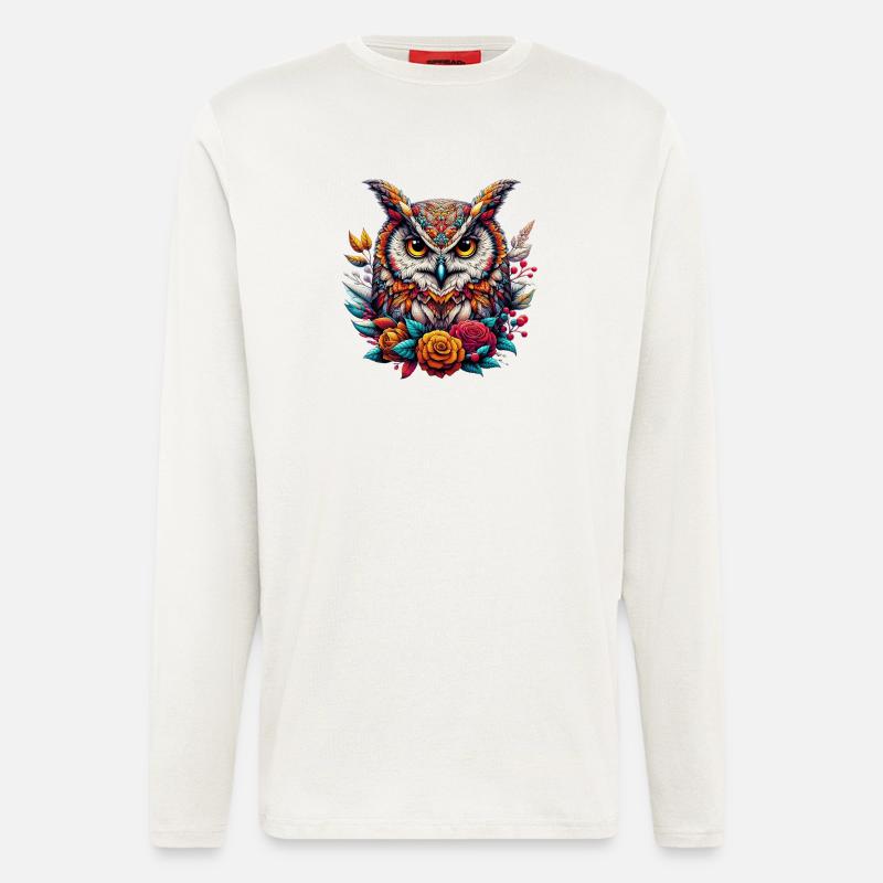Eule - Langarmshirt - made by SPREAD  - OFF WHITE