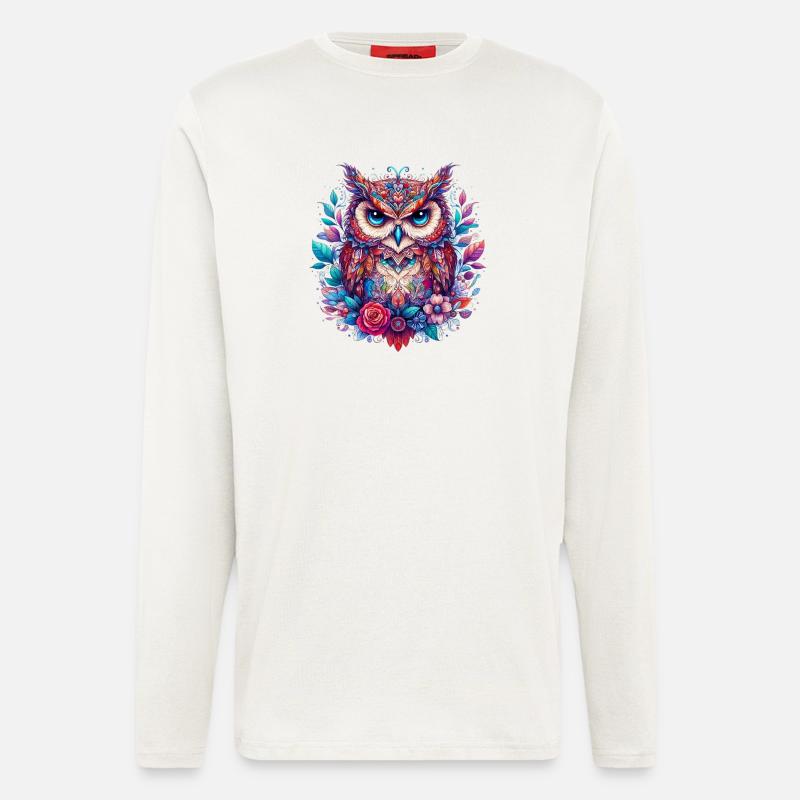 Eule - Langarmshirt - made by SPREAD  - OFF WHITE