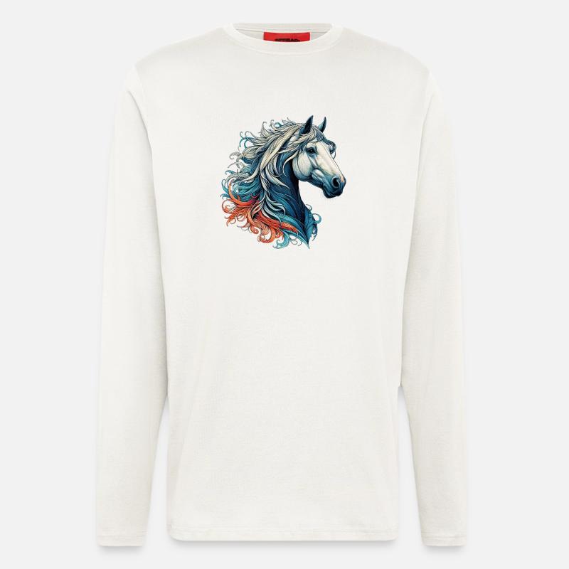Pferd - Langarmshirt - made by SPREAD  - OFF WHITE