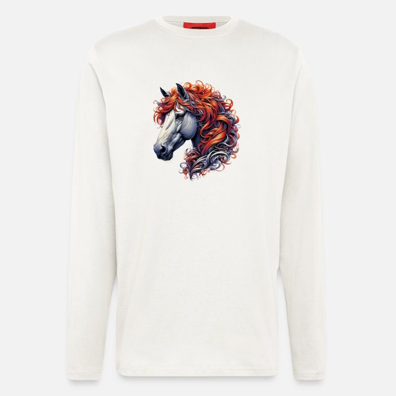 Pferd - Langarmshirt - made by SPREAD  - OFF WHITE