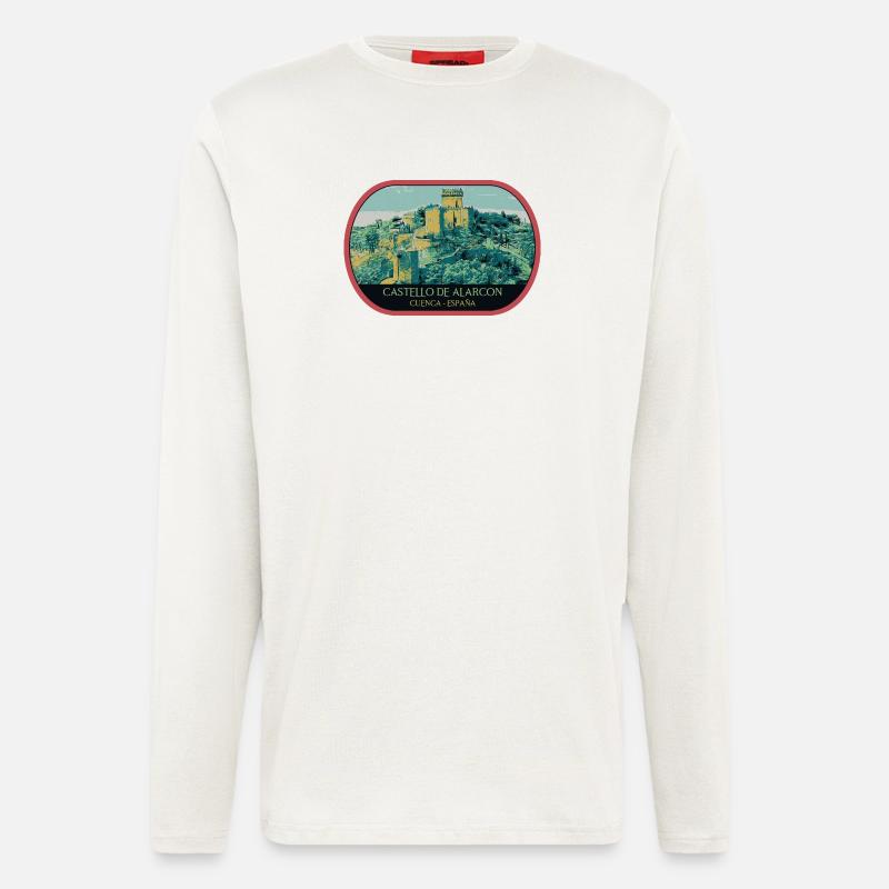 Schloss Alarcón: Spanisches Märchen - Langarmshirt - made by SPREAD  - OFF WHITE