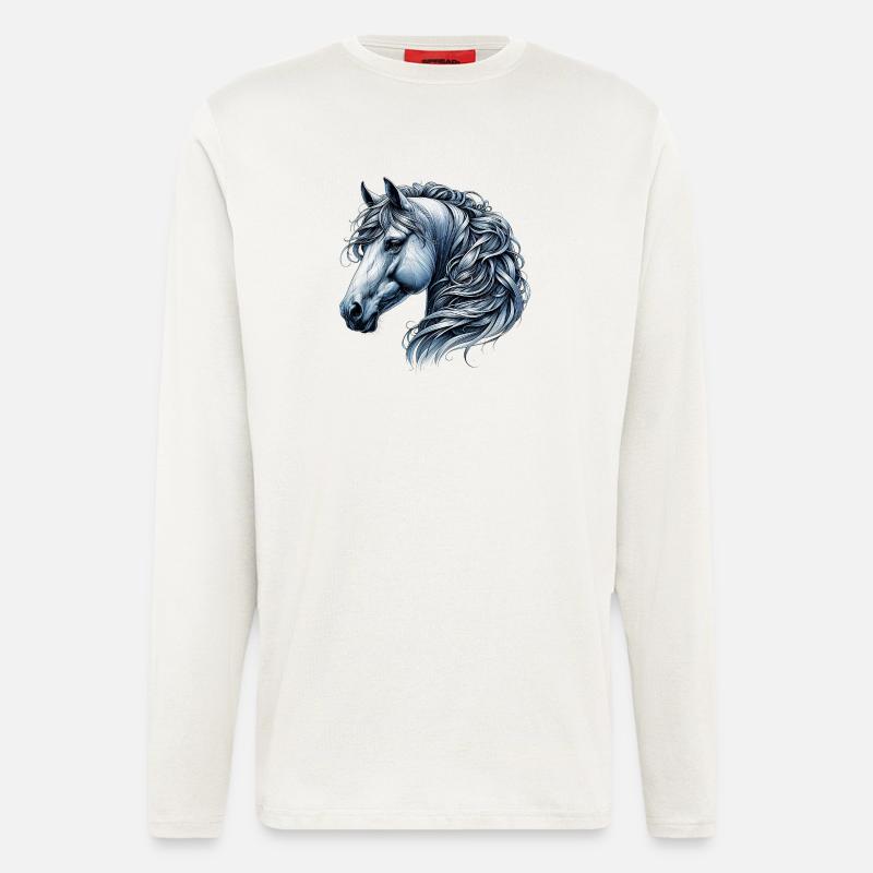 Pferd - Langarmshirt - made by SPREAD  - OFF WHITE