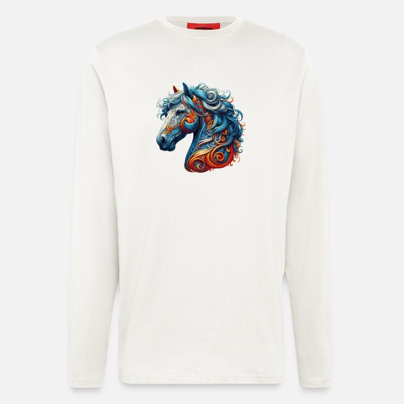 Pferd - Langarmshirt - made by SPREAD  - OFF WHITE
