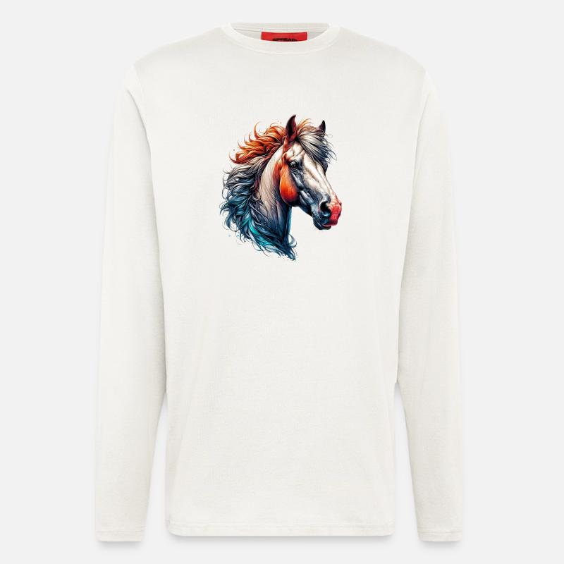 Pferd - Langarmshirt - made by SPREAD  - OFF WHITE