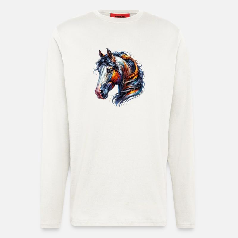 Pferd - Langarmshirt - made by SPREAD  - OFF WHITE