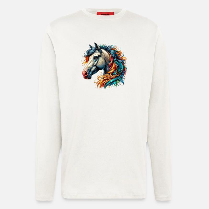 Pferd - Langarmshirt - made by SPREAD  - OFF WHITE