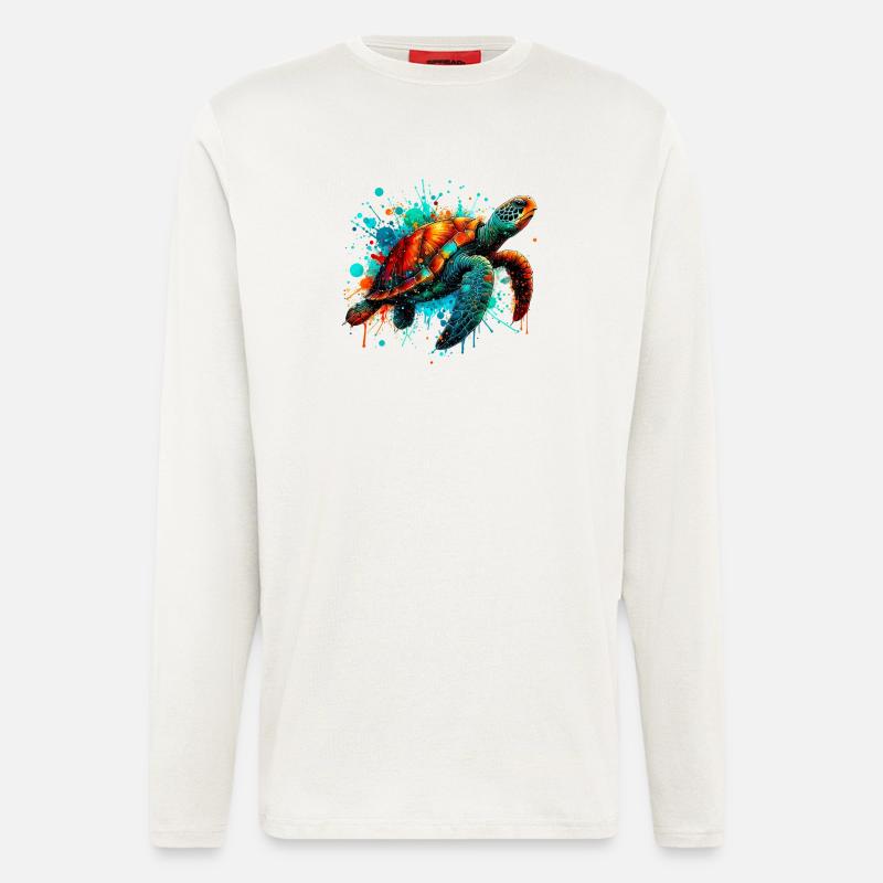 Schildkröte - Langarmshirt - made by SPREAD  - OFF WHITE