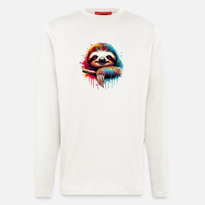 Faultier - Langarmshirt - made by SPREAD  - OFF WHITE