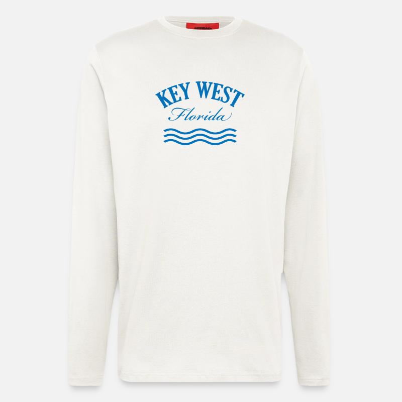 Key West Florida Küstendesign - Langarmshirt - made by SPREAD  - OFF WHITE
