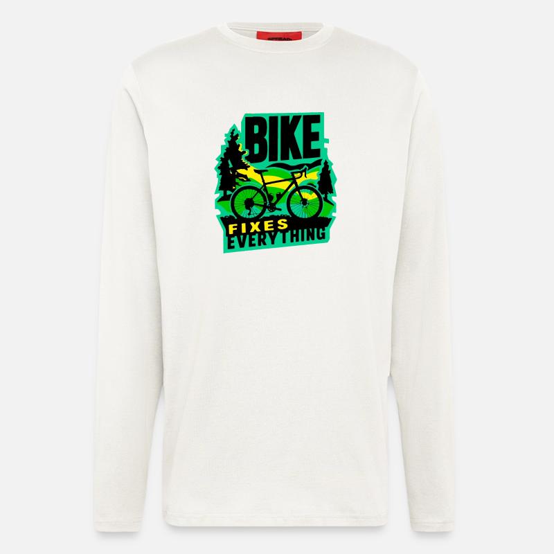Bike Fixes Everything Adventure Design - Longsleeve - made by SPREAD  - OFF WHITE