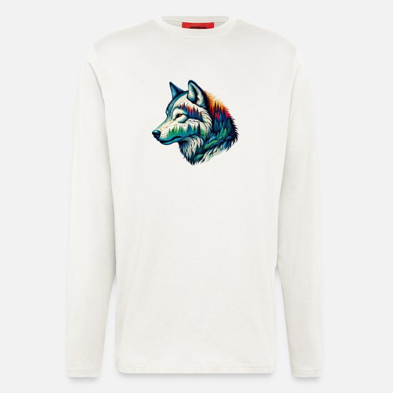 Wolf - Langarmshirt - made by SPREAD - OFF WHITE