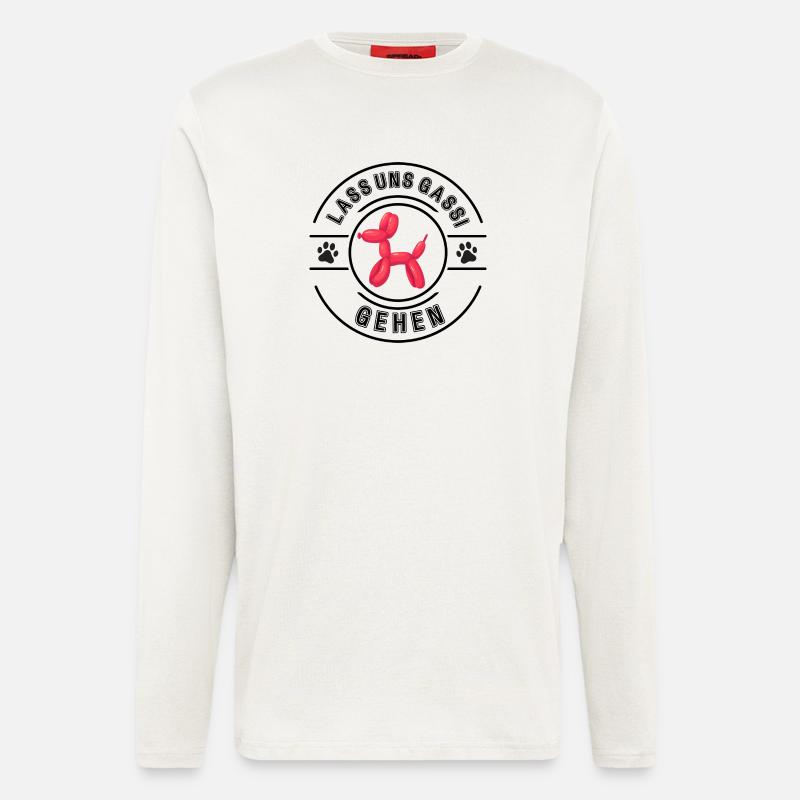 Komm wir gehen Gassi - Langarmshirt - made by SPREAD  - OFF WHITE