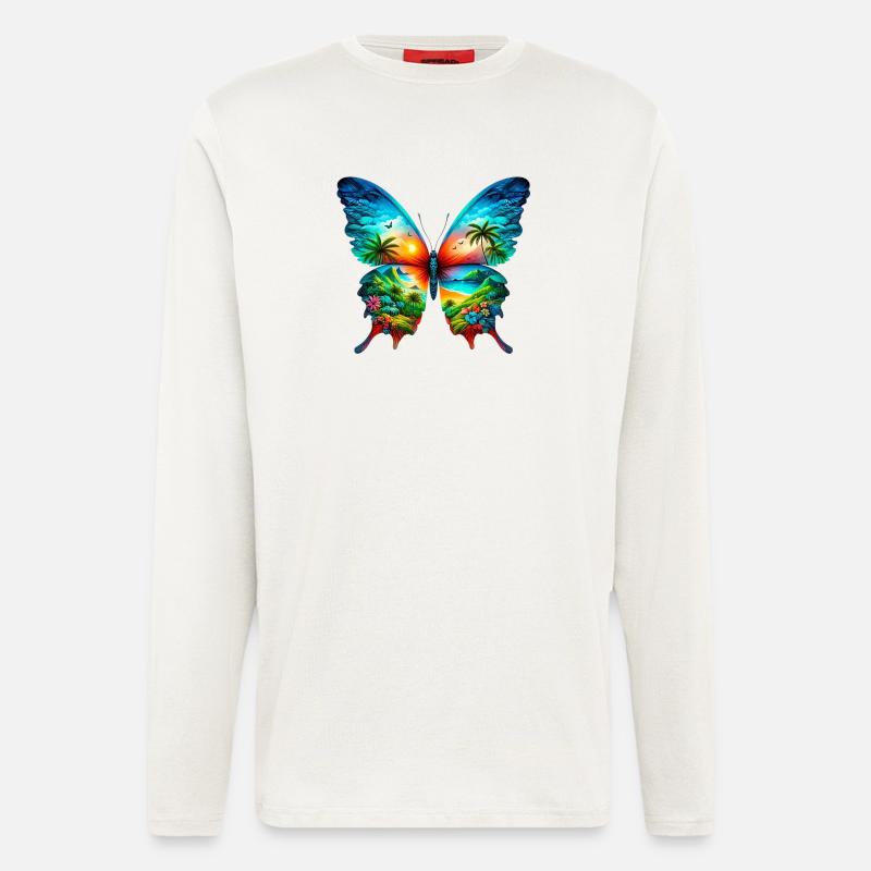 Schmetterling - Langarmshirt - made by SPREAD - OFF WHITE