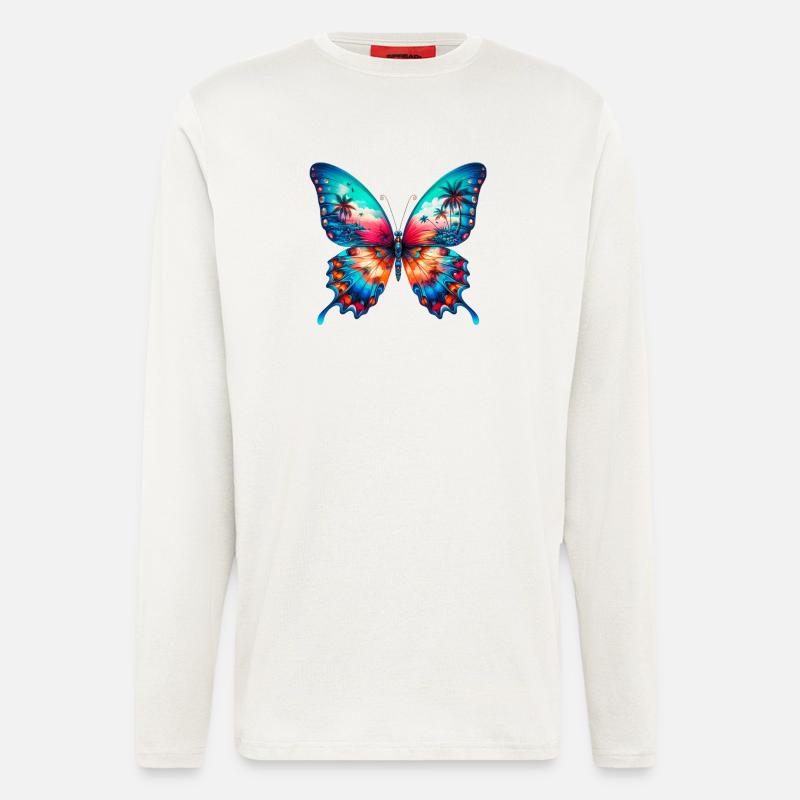 Schmetterling - Langarmshirt - made by SPREAD - OFF WHITE