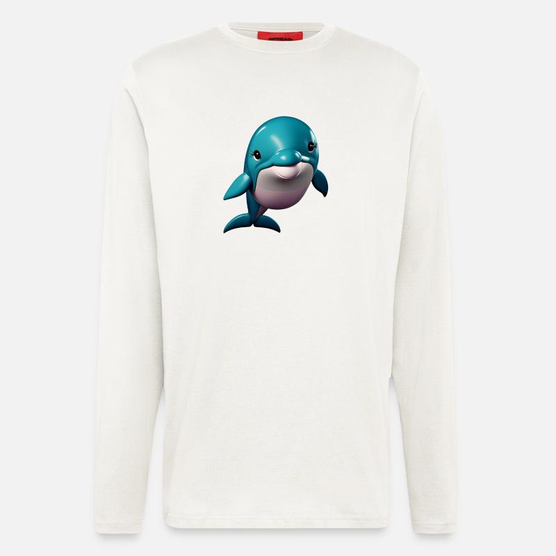 Delphin Mädchen - Langarmshirt - made by SPREAD  - OFF WHITE