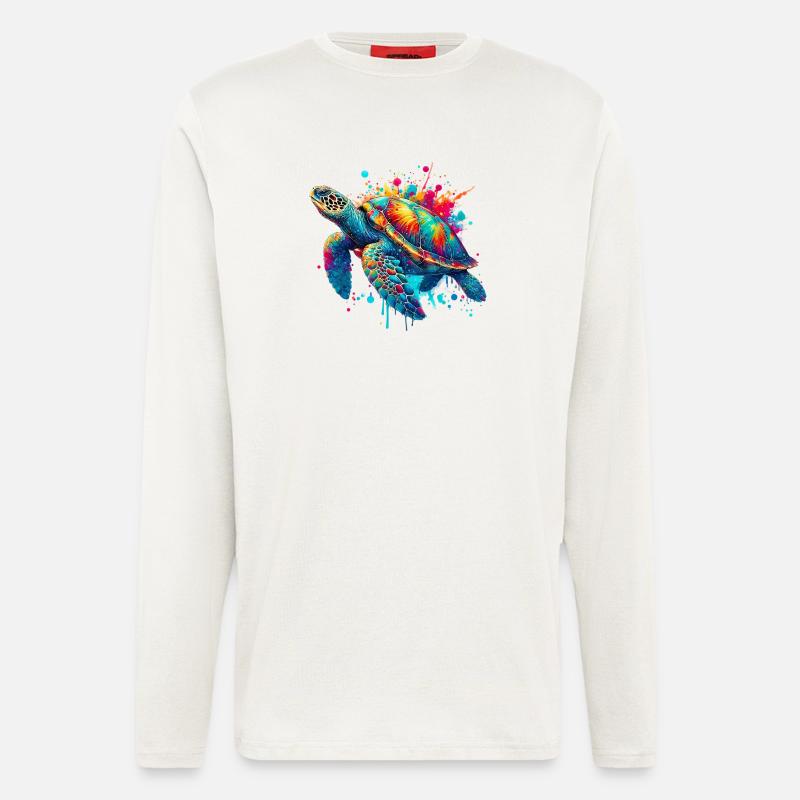 Schildkröte - Langarmshirt - made by SPREAD - OFF WHITE