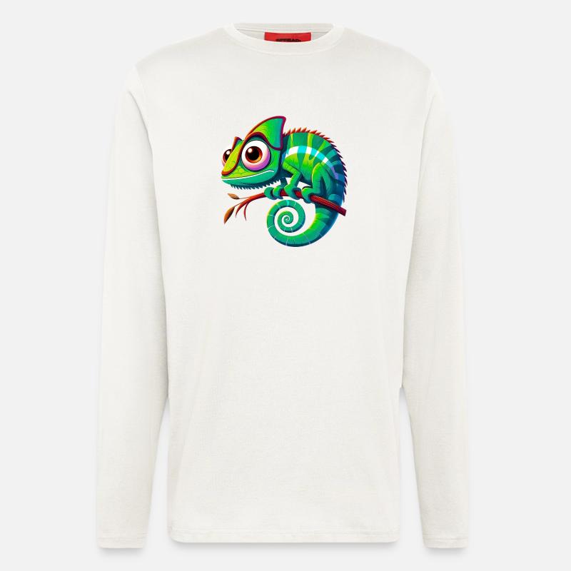 Chamäleon - Langarmshirt - made by SPREAD - OFF WHITE