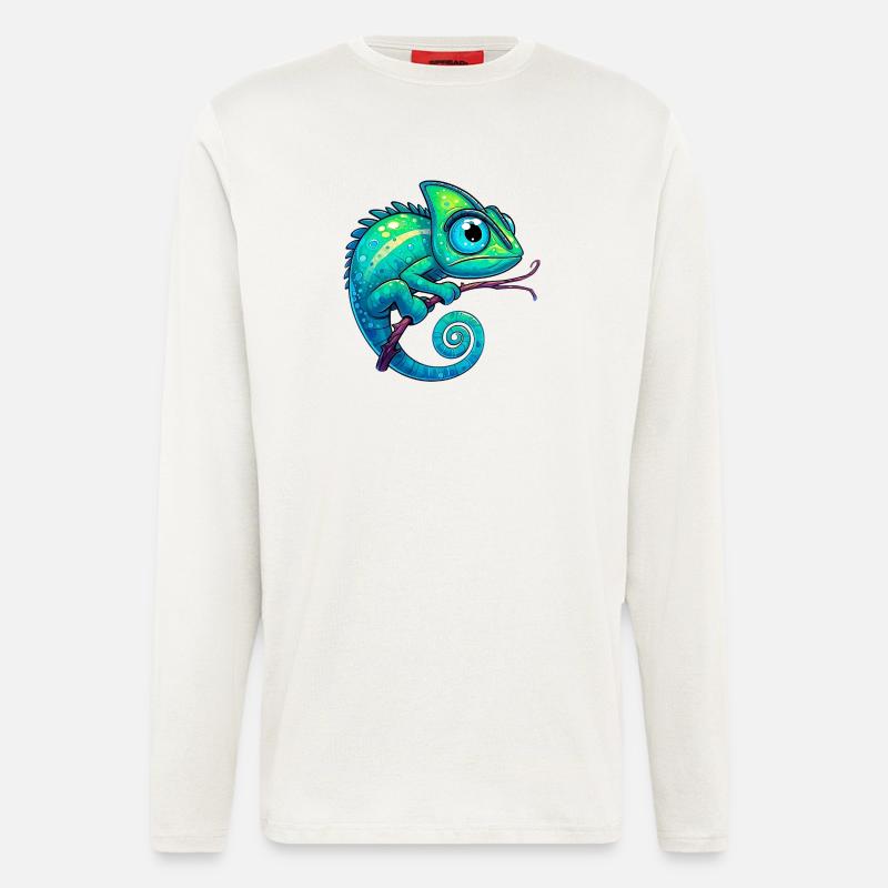 Caméléon - Manches longues bio décontracté fabriqué en UE - OFF WHITE