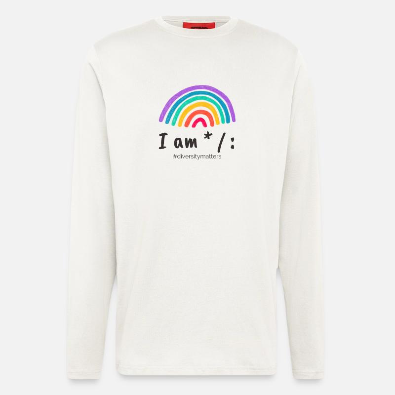 I am * / : #diversitymatters - Langarmshirt - made by SPREAD  - OFF WHITE
