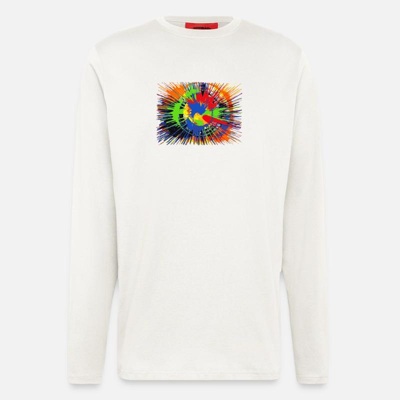 Farbkleckse - Langarmshirt - made by SPREAD  - OFF WHITE