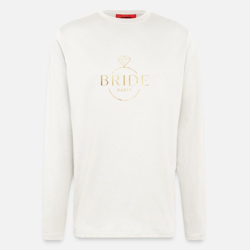 Bride Babes! Diamant-Ring personalisierbar - Langarmshirt - made by SPREAD  - OFF WHITE