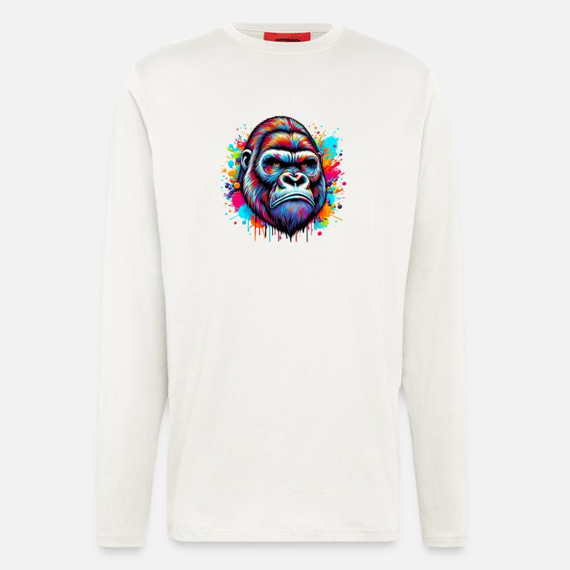 Gorilla - Langarmshirt - made by SPREAD  - OFF WHITE